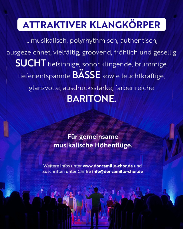 don camillo chor sucht baritone und bässe don camillo chor sucht baritone und bässe
